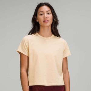 Lululemon Classic Fit Cotton Blend Tshirt in Prosecco